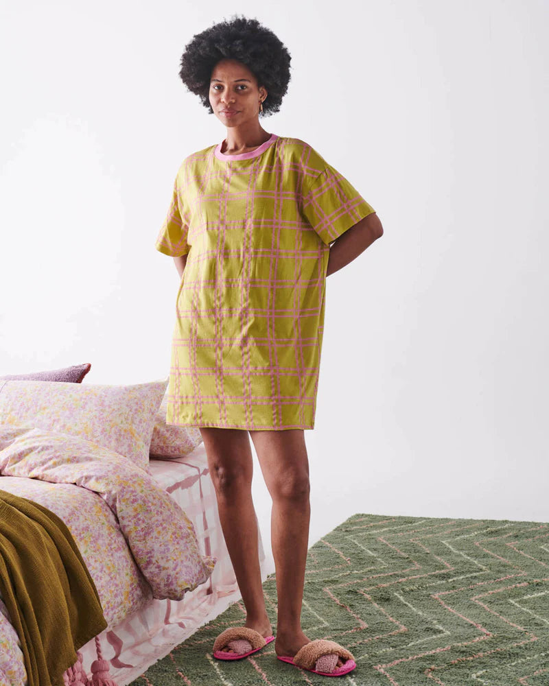 Womens Miss Squiggle Sprout Organic Cotton Oversize T-shirt Nightie