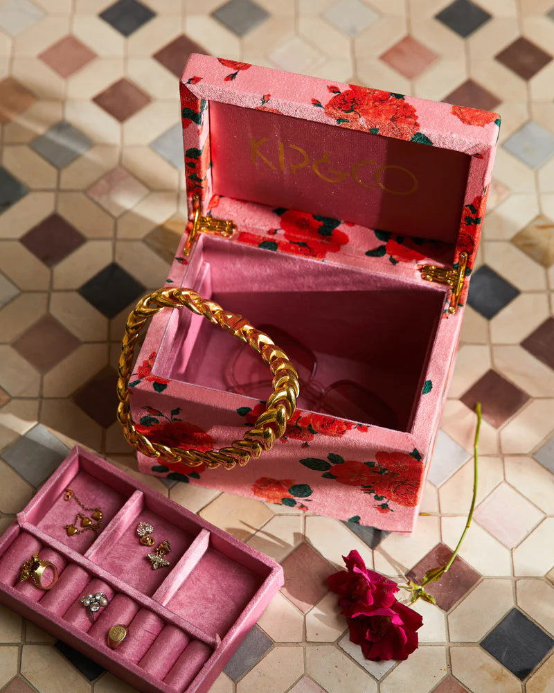 Rosie Posie Velvet Jewellery Box (Large)
