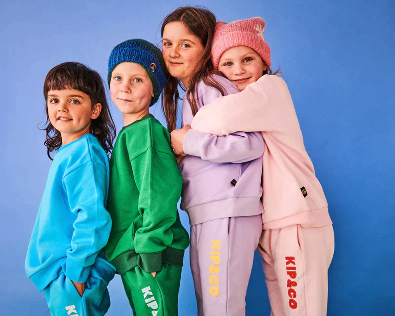 Kids Planet Earth Organic Cotton Sweatpants(Rosy Posie)