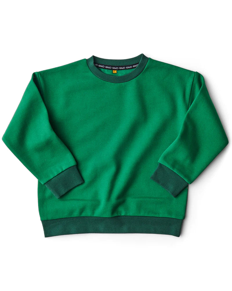 Kids Planet Earth Organic Cotton Sweater (Green)